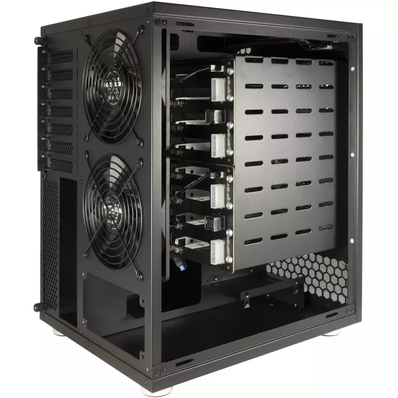 HDD korpusa Inter-Tech NAS-8 2,5/3,5 collu melns