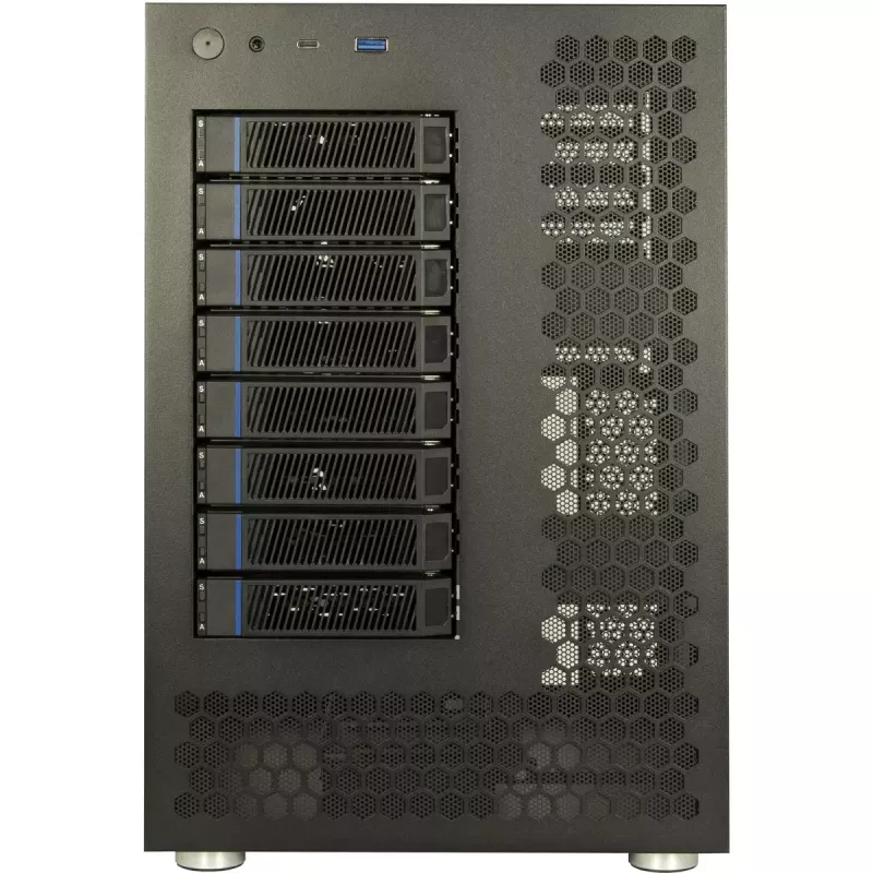 HDD korpusa Inter-Tech NAS-8 2,5/3,5 collu melns
