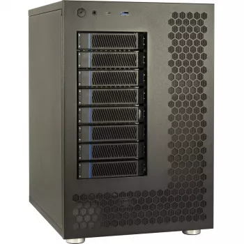HDD korpusa Inter-Tech NAS-8 2,5/3,5 collu melns