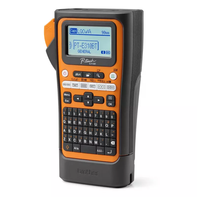 Brother PT-E310BTVP etiķešu printeris, termopārneses druka, 180 x 180 DPI, 20 mm/s, vadu un bezvadu savienojums, HSE/TZe, Bluetooth, QWERTY