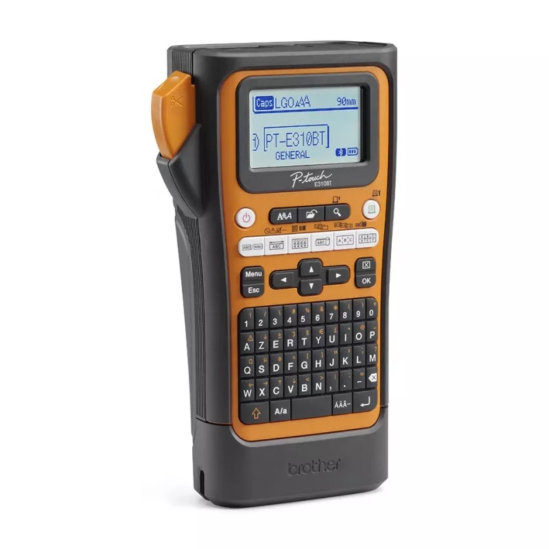 Brother PT-E310BTVP etiķešu printeris, termopārneses druka, 180 x 180 DPI, 20 mm/s, vadu un bezvadu savienojums, HSE/TZe, Bluetooth, QWERTY