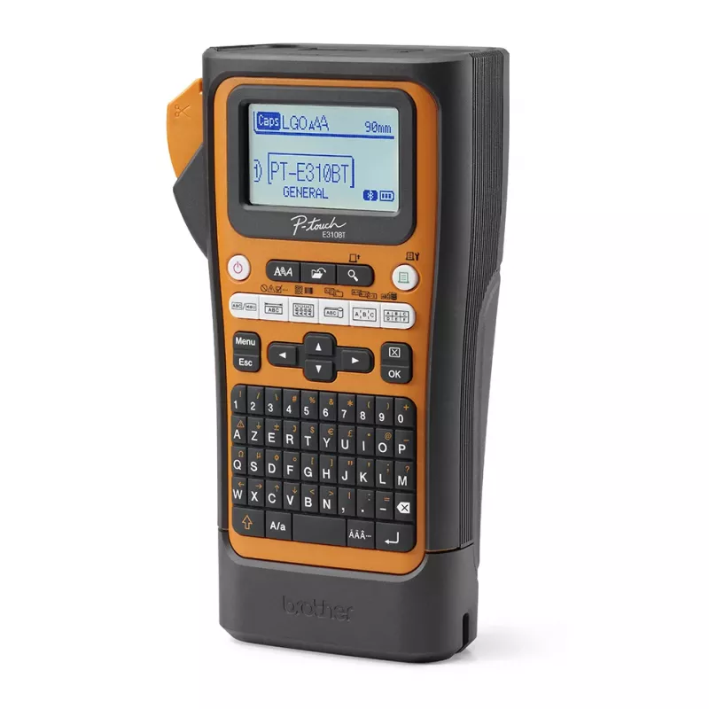 Brother PT-E310BTVP etiķešu printeris, termopārneses druka, 180 x 180 DPI, 20 mm/s, vadu un bezvadu savienojums, HSE/TZe, Bluetooth, QWERTY