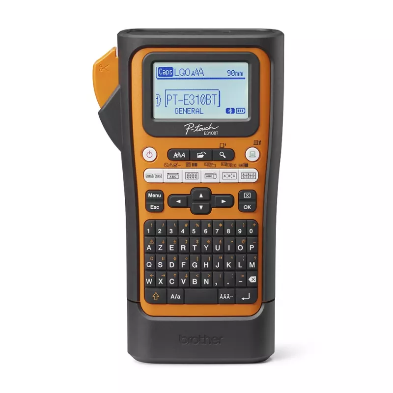 Brother PT-E310BTVP etiķešu printeris, termopārneses druka, 180 x 180 DPI, 20 mm/s, vadu un bezvadu savienojums, HSE/TZe, Bluetooth, QWERTY