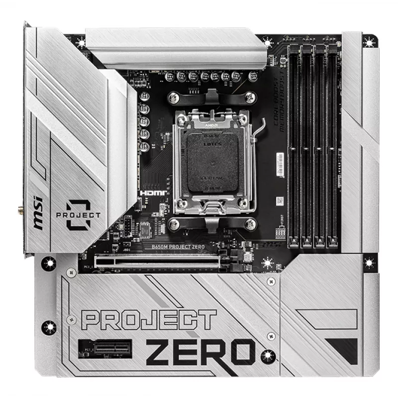 MSI B650M PROJECT ZERO mātesplate AMD B650 Ligzda Socket AM5 micro ATX