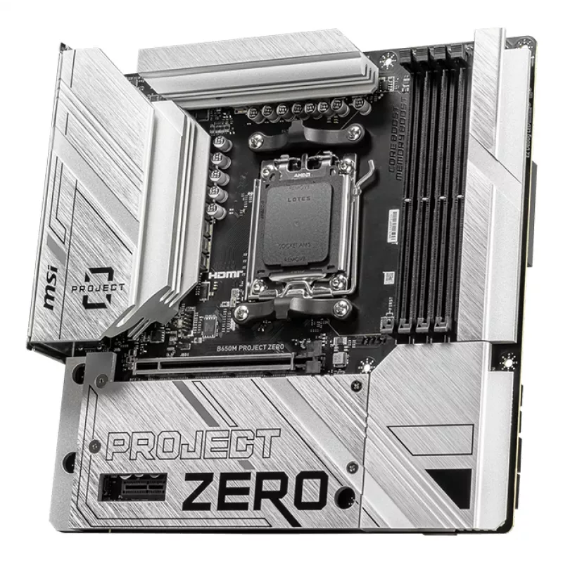 MSI B650M PROJECT ZERO mātesplate AMD B650 Ligzda Socket AM5 micro ATX