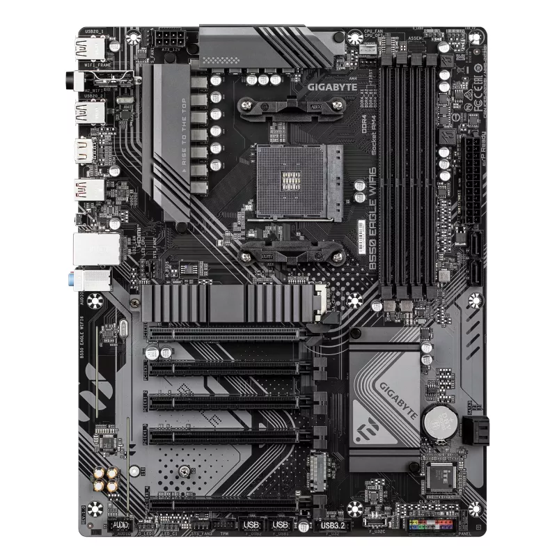 Mātesplate GIGABYTE B550 EAGLE WIFI6 ATX, AMD B550, Socket AM4, DDR4, 4x DIMM, 2x M.2, Wi‑Fi 6, Bluetooth 5.3