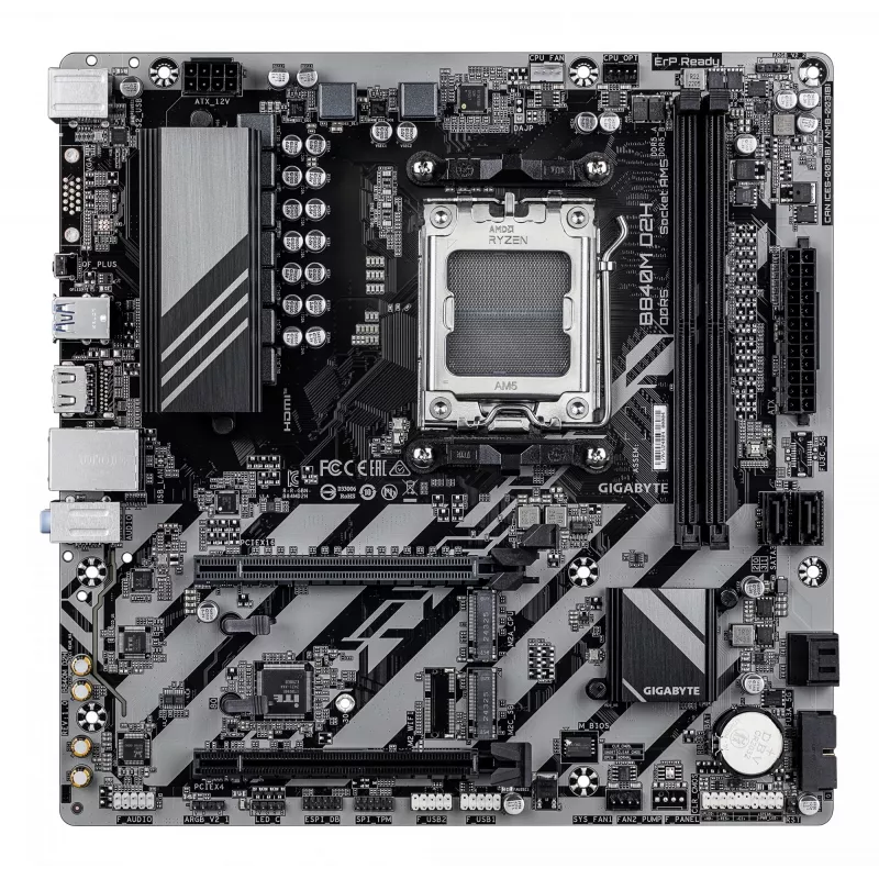 Mātesplate GIGABYTE B840M D2H, AMD Ryzen 9000, Socket AM5, Micro ATX