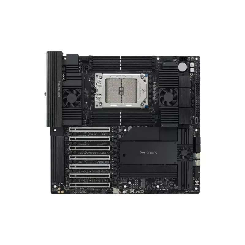 Mātesplate ASUS PRO WS WRX90E-SAGE SE, AMD WRX90 mikroshēmojums, Socket sTR5, EEB, 8x DDR5 DIMM, 7x PCIe x16 GEN5, 4x M.2, 2x USB4 GEN3X2