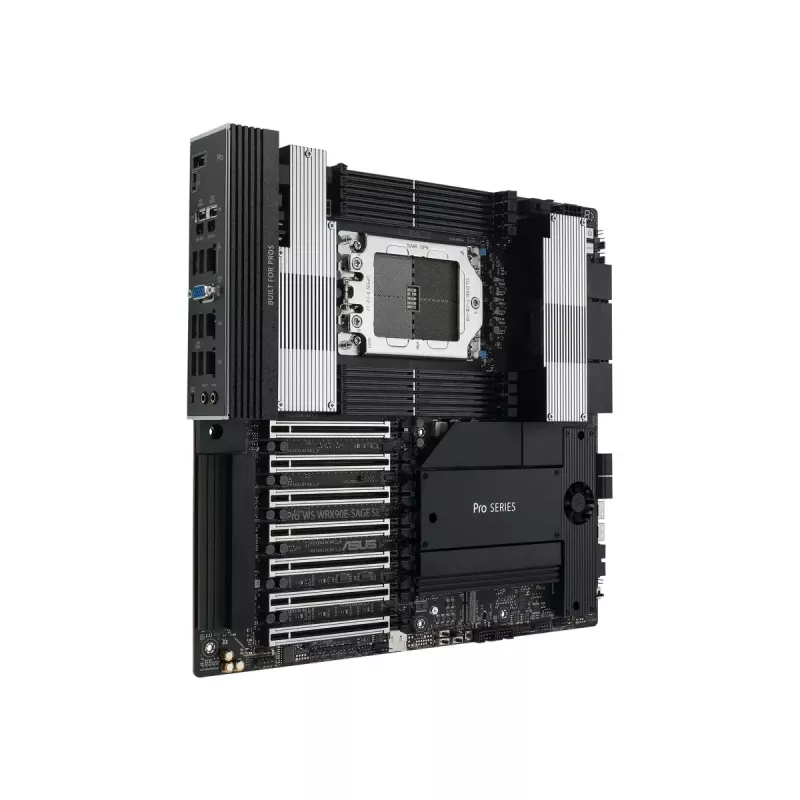 Mātesplate ASUS PRO WS WRX90E-SAGE SE, AMD WRX90 mikroshēmojums, Socket sTR5, EEB, 8x DDR5 DIMM, 7x PCIe x16 GEN5, 4x M.2, 2x USB4 GEN3X2