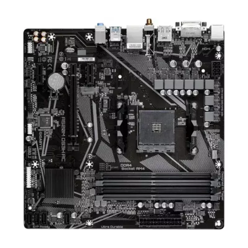 Mātesplate GIGABYTE A520M DS3H AC, A520, AM4, Micro ATX