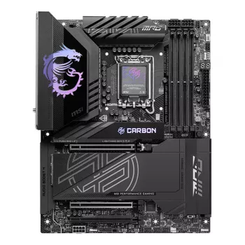Mātesplate MSI MPG Z890 CARBON WIFI ATX — Intel LGA1851, Z890, DDR5, 4x DIMM, 5x M.2, Wi‑Fi 7, 2.5Gb LAN