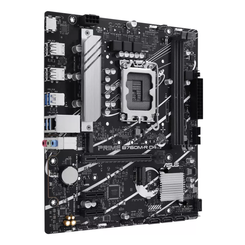 Mātesplate ASUS PRIME B760M-R D4 Intel B760 LGA 1700 micro ATX