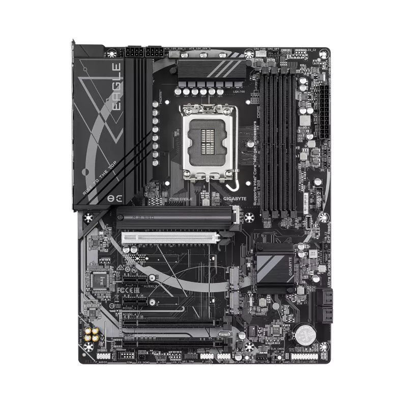 GIGABYTE Z790 EAGLE mātesplate - atbalsta 14. paaudzes Intel Core CPU, 12+1+1 fāžu VRM, līdz 7600MHz DDR5 (OC), 3xPCIe 4.0 M.2, 2,5GbE LAN, USB 3.2 Gen 2