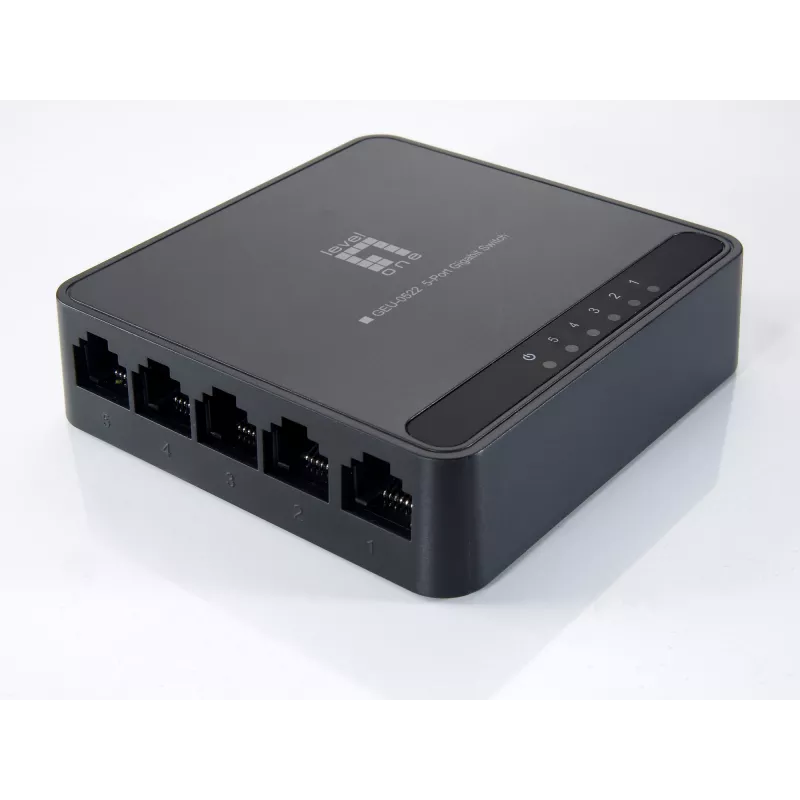 LevelOne 5-Portu Gigabit Slēdzis, Gigabit Ethernet (10/100/1000), Pilns Duplekss