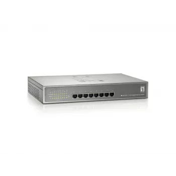 LevelOne 8-Portu Gigabit PoE Slēdzis, 802.3at/af PoE, 123.2W