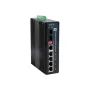LevelOne 6-Portu Gigabit PoE industriālais slēdzis, 802.3at/af PoE, 4 PoE izejas, 1 x SFP, 1 x SFP/RJ45 kombinētā pieslēgvieta, -40°C līdz 75°C, DIN-sliedes stiprinājums, 126W