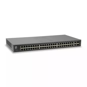 LevelOne 50 portu Fast Ethernet slēdzis, 2 x Gigabit SFP/RJ45 Combo