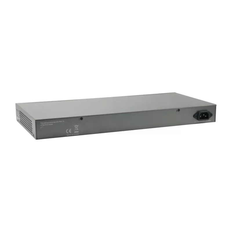 LevelOne TURING 26-Port Web Smart Gigabit PoE Switch, 24 PoE Outputs, 2 x SFP/RJ45 Combo, 185W, 802.3at/af PoE