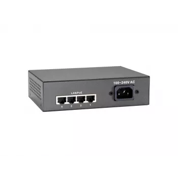LevelOne 5 portu Fast Ethernet PoE slēdzis, 802.3at/af PoE, 4 PoE izejas, 65W