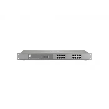 LevelOne 16 portu Fast Ethernet PoE slēdzis, 802.3at/af PoE, 150W