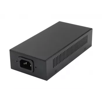 LevelOne Gigabit PoE inžektors, 60W, 802.3at/af PoE, Gigabit Ethernet, 10,100,1000 Mbit/s, IEEE 802.3af, IEEE 802.3at, IEEE 802.3bt, Melns, Barošana, 60 W