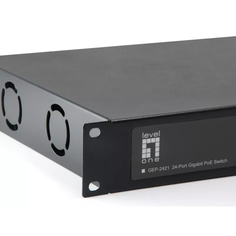 LevelOne 24 portu Gigabit PoE slēdzis, 802.3at/af PoE, 630W