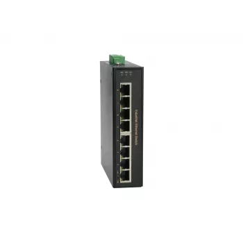 LevelOne 8 portu Fast Ethernet PoE industriālais slēdzis, 4 PoE izejas, 802.3at/af PoE, 126W, -40°C līdz 75°C