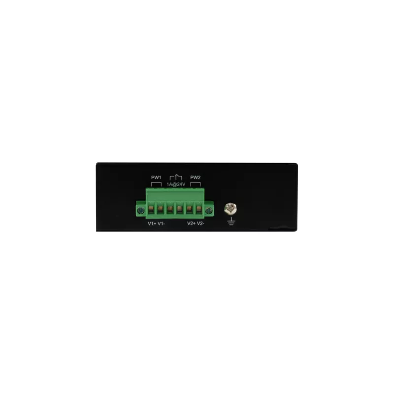 LevelOne 8 portu Fast Ethernet PoE industriālais slēdzis, 4 PoE izejas, 802.3at/af PoE, 126W, -40°C līdz 75°C