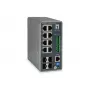 LevelOne TURING 12-Port L3 Lite Managed Gigabit Industrial Switch, 4 x SFP, DIN sliede, -40°C līdz 75°C