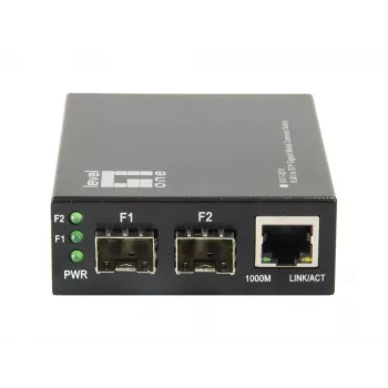 LevelOne RJ45 uz SFP Gigabit Media Converter Switch, 2 x SFP, 1 x RJ45