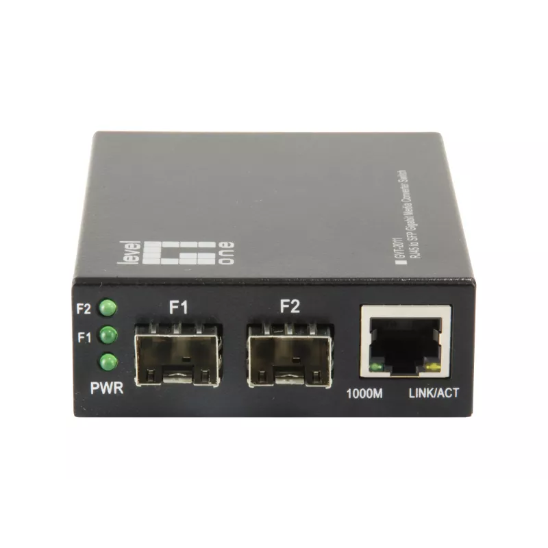 LevelOne RJ45 uz SFP Gigabit Media Converter Switch, 2 x SFP, 1 x RJ45