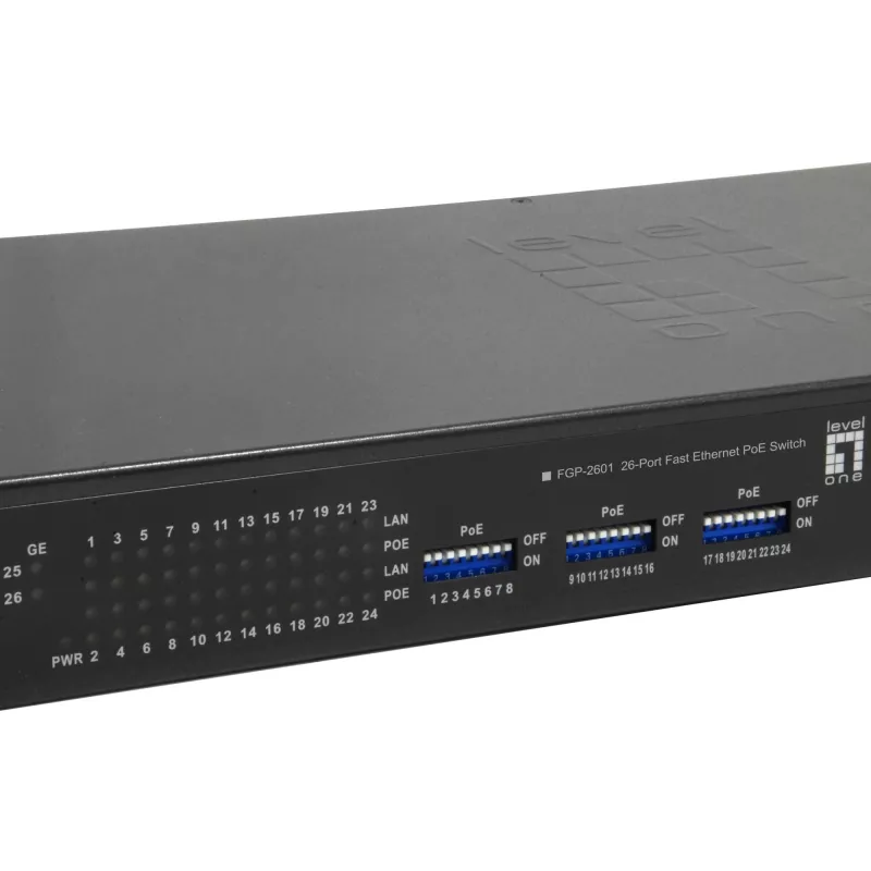 Nepārvaldāms slēdzis LevelOne FGP-2601W150 26 portu Fast Ethernet PoE