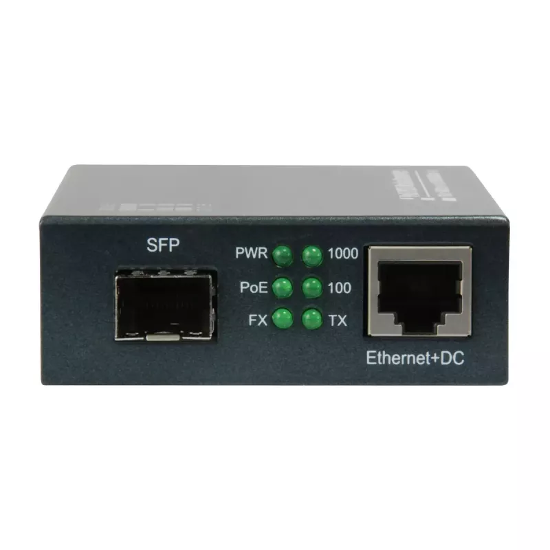 LevelOne RJ45 uz SFP Gigabitu multivides pārveidotājs, PoE PSE