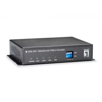 LevelOne VDS-1201 tīkla multivides pārveidotājs 100 Mbit/s Melns