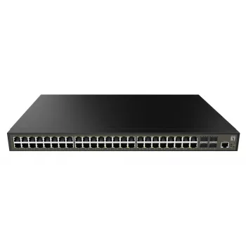 LevelOne GEL-5271 tīkla komutators, pārvaldāms, L2+, Gigabit Ethernet (10/100/1000), 1U, melns