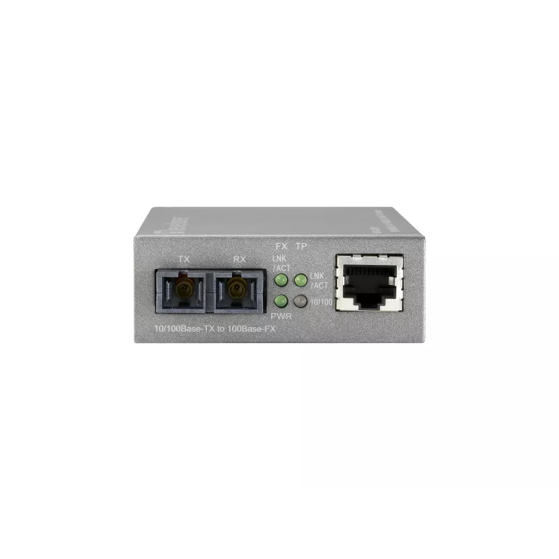 LevelOne RJ45-SC vadāms ātrais Ethernet multivides pārveidotājs, vienmoda šķiedra, 20 km