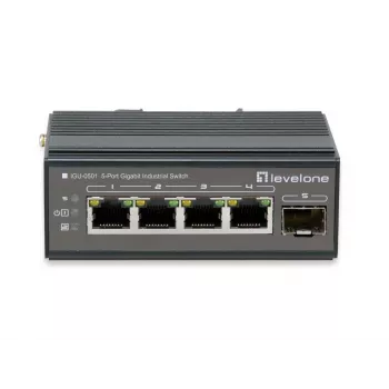 Tīkla komutators LevelOne IGU-0501 Gigabit Ethernet PoE melns