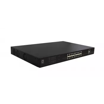 LevelOne FGP-2031 tīkla komutators Nevadāms Fast Ethernet (10/100) Power over Ethernet (PoE) 1U Melns