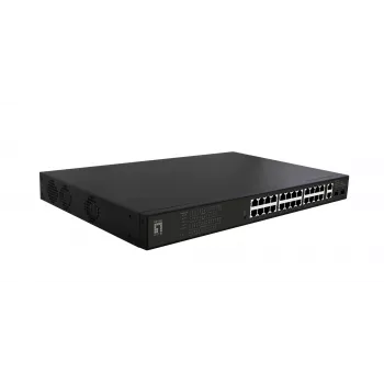 LevelOne GEP-2821 tīkla slēdzis Nepārvaldīts Gigabit Ethernet (10/100/1000) Power over Ethernet (PoE) 1U Melns