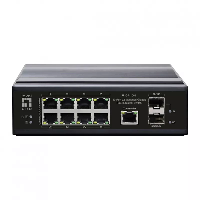 LevelOne IGP-1061 tīkla slēdzis Pārvaldāms L2 Gigabit Ethernet (10/100/1000) Power over Ethernet (PoE) Melns