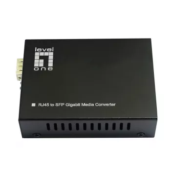 LevelOne RJ45 uz SFP Gigabit multivides pārveidotājs, 802.3bt 90W PoE PSE