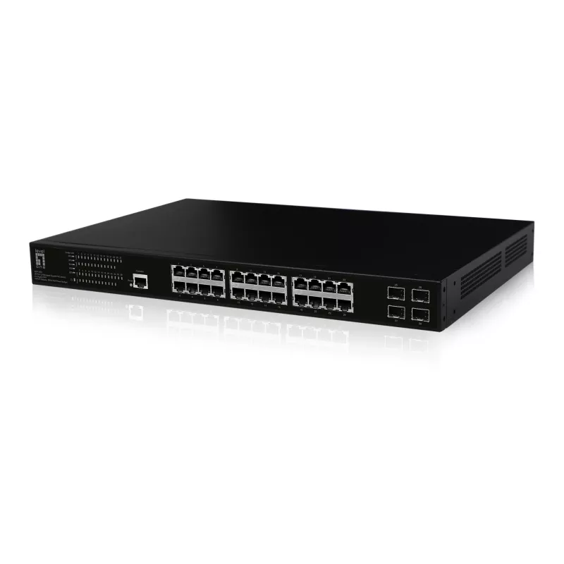 LevelOne GEP-2861 tīkla komutators Pārvaldīts L2 Gigabit Ethernet (10/100/1000) Power over Ethernet (PoE) 1U Melns