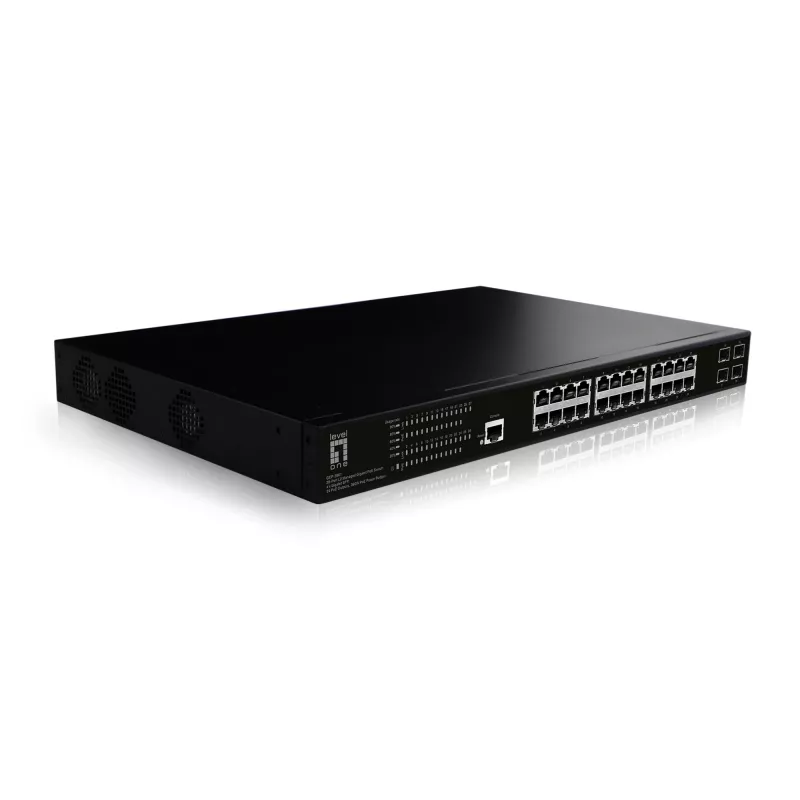 LevelOne GEP-2861 tīkla komutators Pārvaldīts L2 Gigabit Ethernet (10/100/1000) Power over Ethernet (PoE) 1U Melns