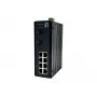 LevelOne 10 portu L2+ pārvaldīts gigabit industriālais komutators, 8x 1GbE RJ45, 2x 1/2.5GbE SFP, DIN-sliedes stiprinājums, -40°C līdz 75°C