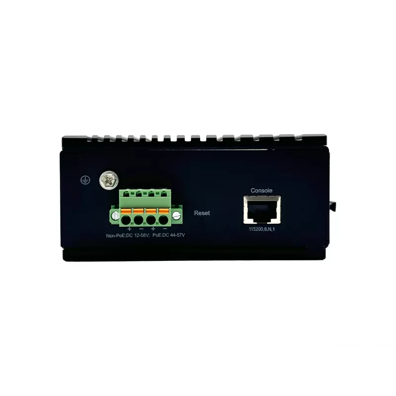 LevelOne 10 portu L2+ pārvaldīts gigabit industriālais komutators, 8x 1GbE RJ45, 2x 1/2.5GbE SFP, DIN-sliedes stiprinājums, -40°C līdz 75°C