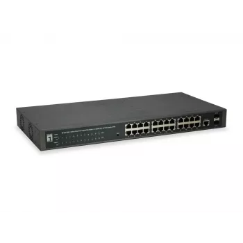 LevelOne GEP-2652 tīkla komutators pārvaldāms L2 Gigabit Ethernet (10/100/1000) Power over Ethernet (PoE) pelēks