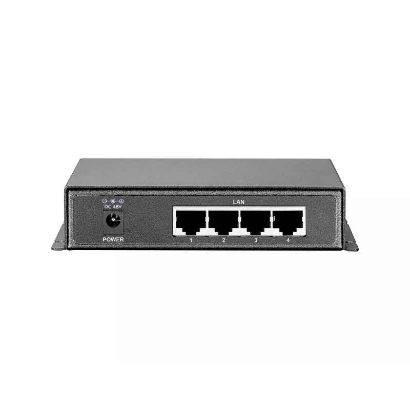 LevelOne 5 portu Gigabit PoE komutators, 61,6 W, 802.3af PoE, 4 PoE izejas, komplektā strāvas adapteris