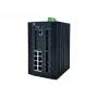 LevelOne 20 portu L2 Plus pārvaldīts industriālais slēdzis, 8 x 1GbE RJ45, 8 x 1GbE SFP, 4 x 1/2.5/10GbE SFP+, DIN-sliede, -40°C līdz 80°C
