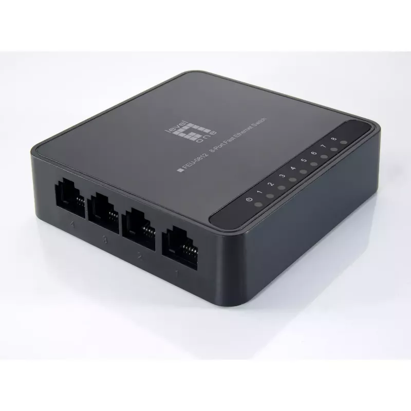 LevelOne FEU-0812 tīkla komutators Nevadāms Fast Ethernet (10/100) Melns