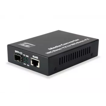 LevelOne GVT-0500 tīkla multivides pārveidotājs 10000 Mbit/s Melns